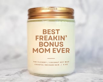 Best Bonus Mom, Stepmom Mothers Day, Stepmom Gift For Christmas, Stepmom Candle, Gift For Stepmom, Stepmother Gift, Stepmother Birthday Gift