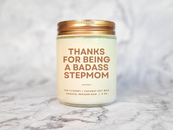 Badass Stepmom, Stepmom Mothers Day, Stepmom Gift For Christmas, Stepmom Candle, Gift For Stepmom, Stepmother Gifts,Stepmother Birthday Gift
