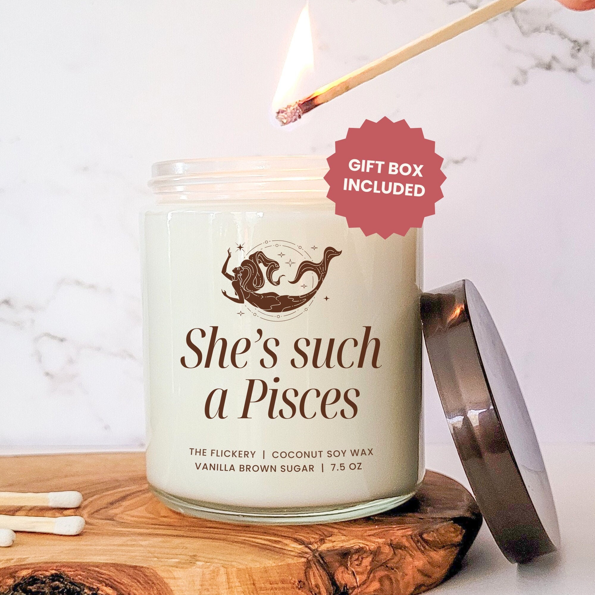 Such A Pisces Gift For Pisces February Zodiac Birthday March Bday Gift For Her Zodiac Gift For A Woman Pisces Candle Funny Astrology Present