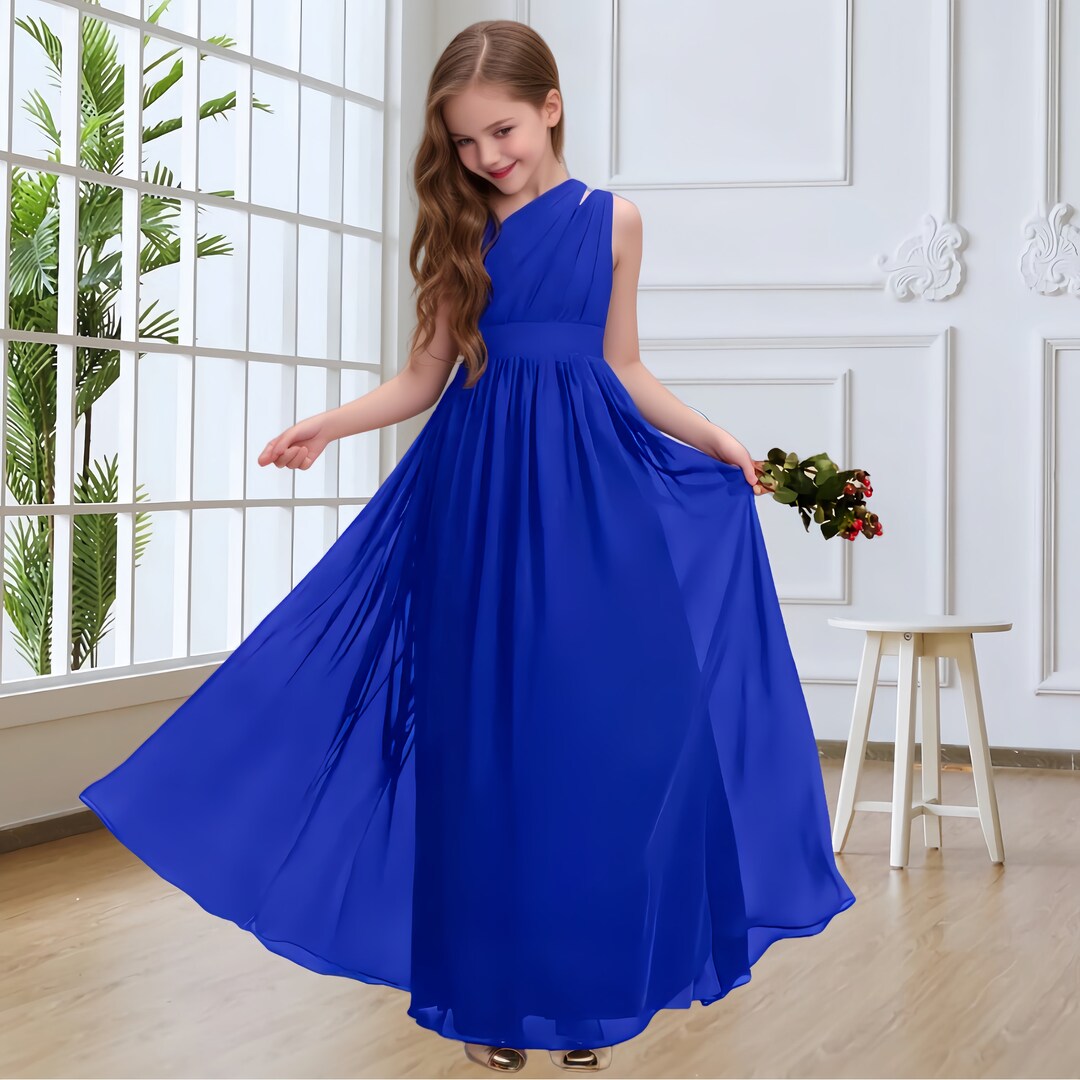 Robe de demoiselle d'honneur junior bleu royal robe Etsy France