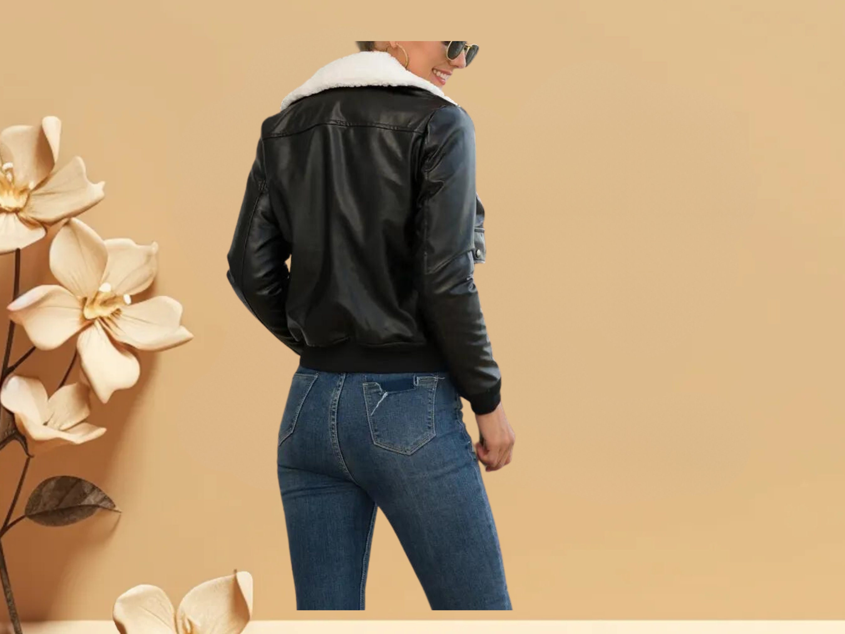 Women's Leather Jacket Made of 100 Original Lambskin Leather Slim Fit