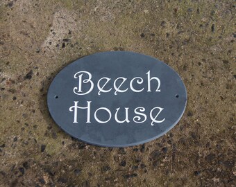 Oval Slate Sign
