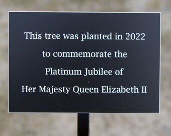 Jubilee Plaque for Tree Planting On Wrought Iron Stake