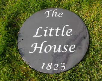 Round Slate Sign