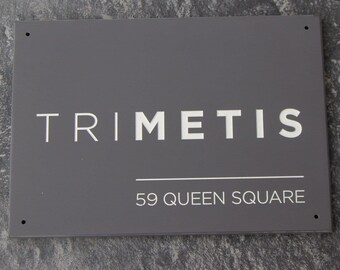 Large 12mm Corian Engraved House Sign