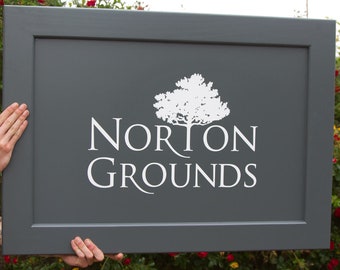 Traditional Painted Framed House Sign