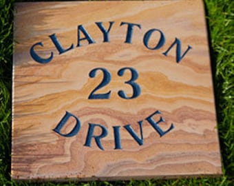 Rainbow Sandstone House Sign