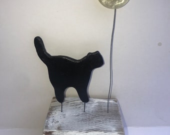 Moonlight cat decoration