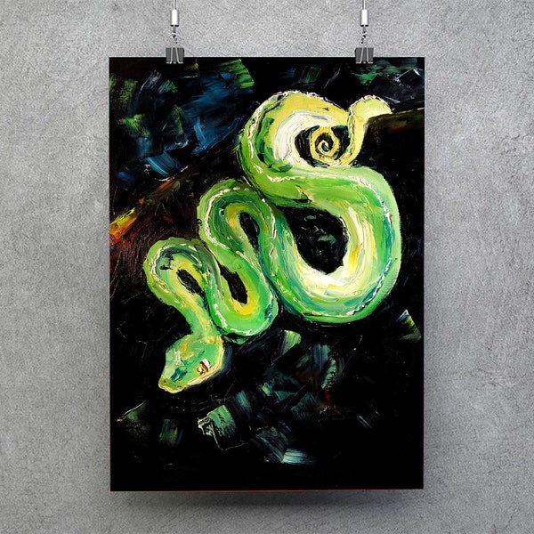 Oil Painting Snakes - Etsy