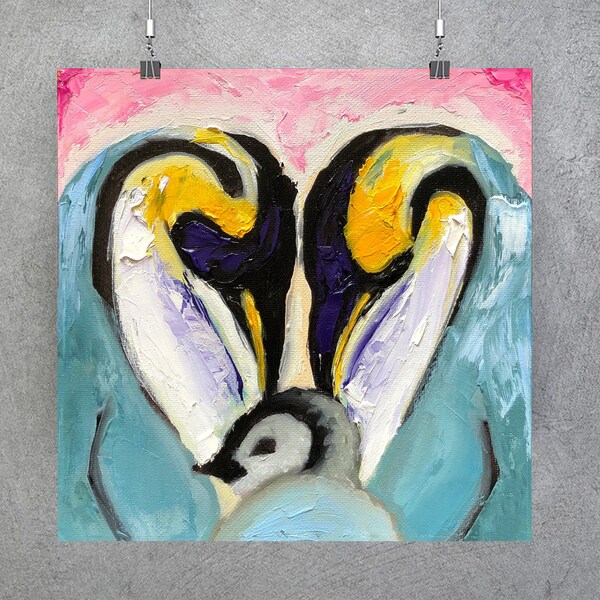 Penguin Painting Etsy