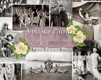 Vintage Journal Digital Photos Printable Portraits 1900s Printable Ephemera Craft Kit Journal Collage Kit Scrapbooking