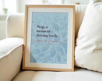 Positive Quote Self Care quote Printing Decorative-vintage Wall Art Aesthetic Apartment Art Good Vibe Wall Art Blue Tone Relax wall art