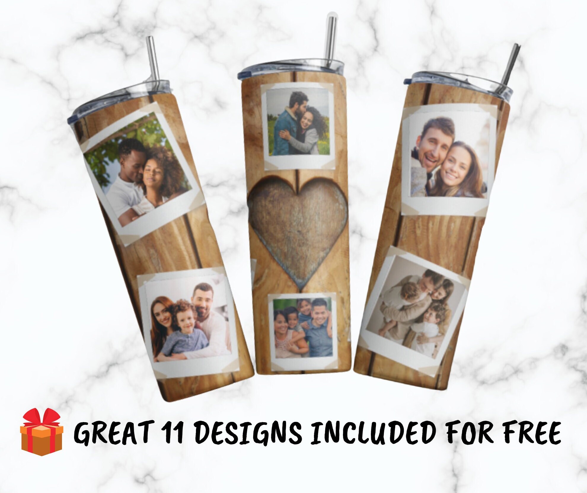 Tumbler Wrap Photo Frame Unique Photo Frame Tumbler Family Skinny