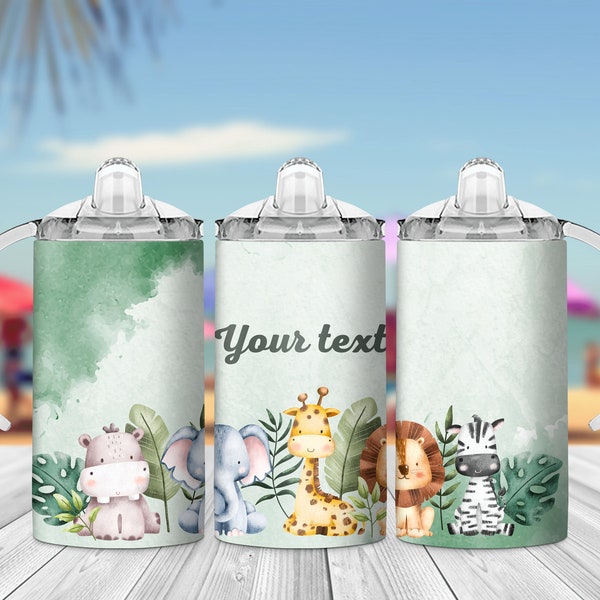 Safari animals sippy cup wrap Safari Animals Sublimation PNG Elephant  Sippy Cup Zebra Sippy Cup Instant Download Tumbler Template