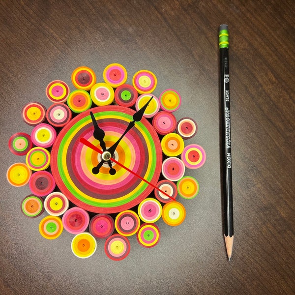 Paper Quilling Clock - "Little Red"