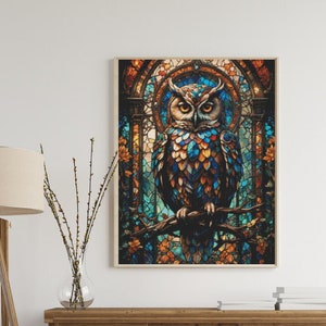 Owl cross-stitch pattern,instant download,PDF pattern,Bird cross-stitch chart,Forest animal cross-stitch,Owl-themed stitching