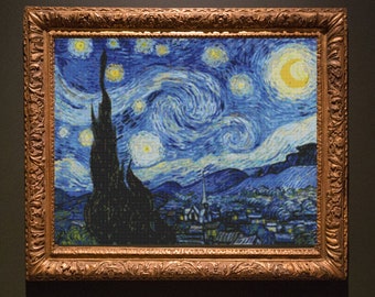 Patrón de punto de cruz Noche Estrellada: Bordado de Van Gogh (Patrón PDF)