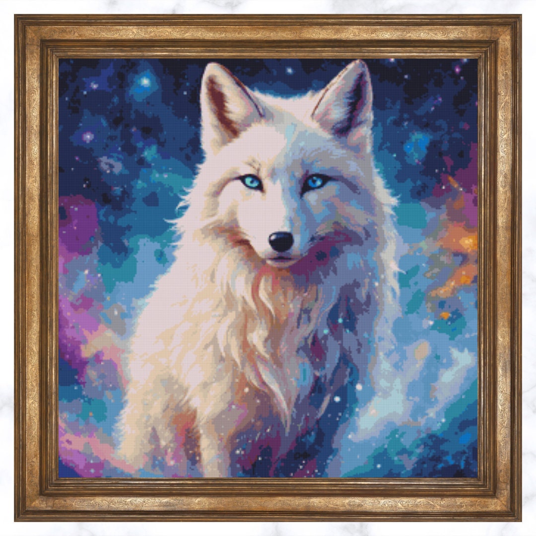 White Fox Cross Stitch Pattern: Animal Needlework (PDF Pattern) - Etsy