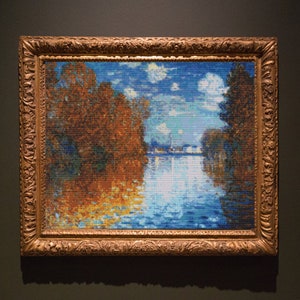Autumn effect at Argenteuil cross-stitch pattern,counted cross-stitch,landscape embroidery,Monet needlework,instant download,PDF pattern