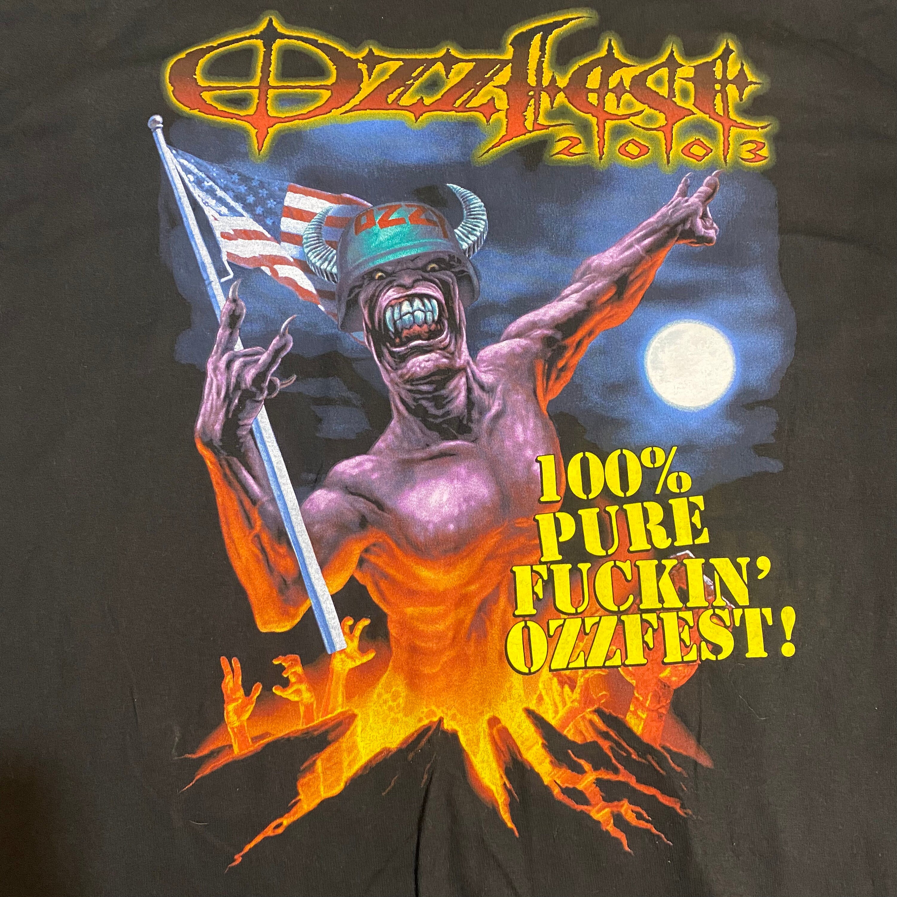 Travis Scott着00sビンテージOzzfestプロモTシャツXL