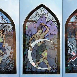 Officially Licensed Bat Boys Large Window Stickers Stained Glass ACOTAR Rhysand Cassian Azriel High Lord Shadowsinger