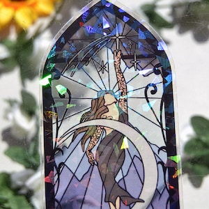 ACOTAR Archeron Sisters Window Sticker | Feyre Is Back! Fantasy Bookish Gift | Stained Glass Art | Feyre Nesta Elain SJM UK Restock Gift uk
