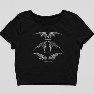 Officially Licensed Bat Boys Illyrian ACOTAR Crop Top Rhysand Cassian Azriel Court of thorns and roses merch SJM gift  Bookish lover summer