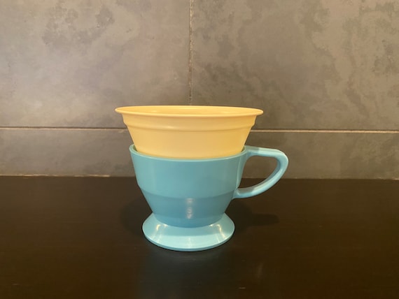 1970's Vintage Solo Cozy Cups Set set of 2 Blue 