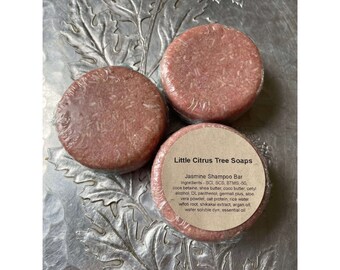 Barra de champú: aceite esencial de jazmín, natural, hecha a mano, ecológica