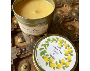 Vela de soja con mango y coco: vela de aromaterapia hecha a mano