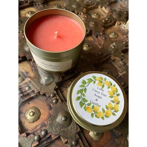 Soy Candle Mandarin Aroma, Hand-Poured Soy Candle, Aromatherapy Soy Candle, Soy Candle with Fragrance, Handmade Soy Candle