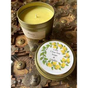 Sojakerze Birne Aroma, handgegossene Sojakerze, Aromatherapie Sojakerze, Sojakerze mit Duft, handgemachte Sojakerze