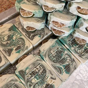 Coconut & Lime Bar Soap, Natural Fragrance Oil, Natural, Vegan, Moisturizing, Kaolin Clay, Shea Butter