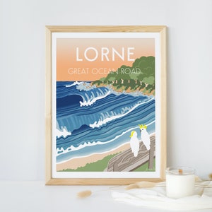 Lorne Travel Poster / Print, Great Ocean Road, Victoria, Australien