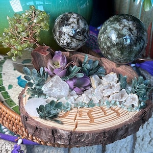 2 spot crystal ball display. Copper crystal tree Decortive Sphere stand crystal decor. Spheres Not included