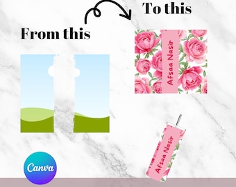 Crea le tue pellicole adesive per bicchieri termici su Canva, Bicchiere termico dritto da 20 oz, Trascina e rilascia, Cornici Canva, Pellicola a sublimazione a effetto esplosione, PNG