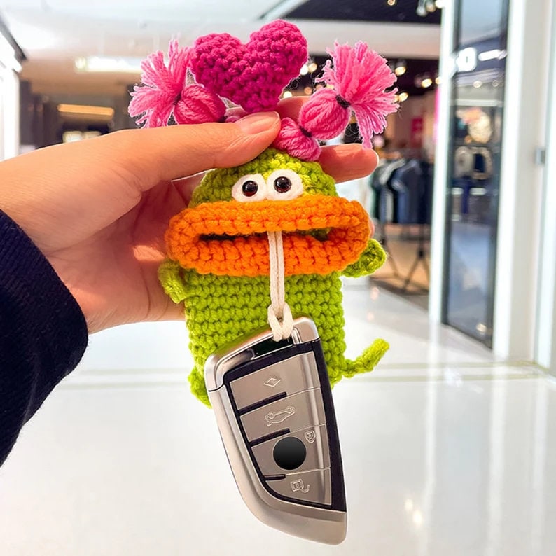 Crochet Key Holder Car Key Cases Key Fob Cover Gift Car Key Pack ...
