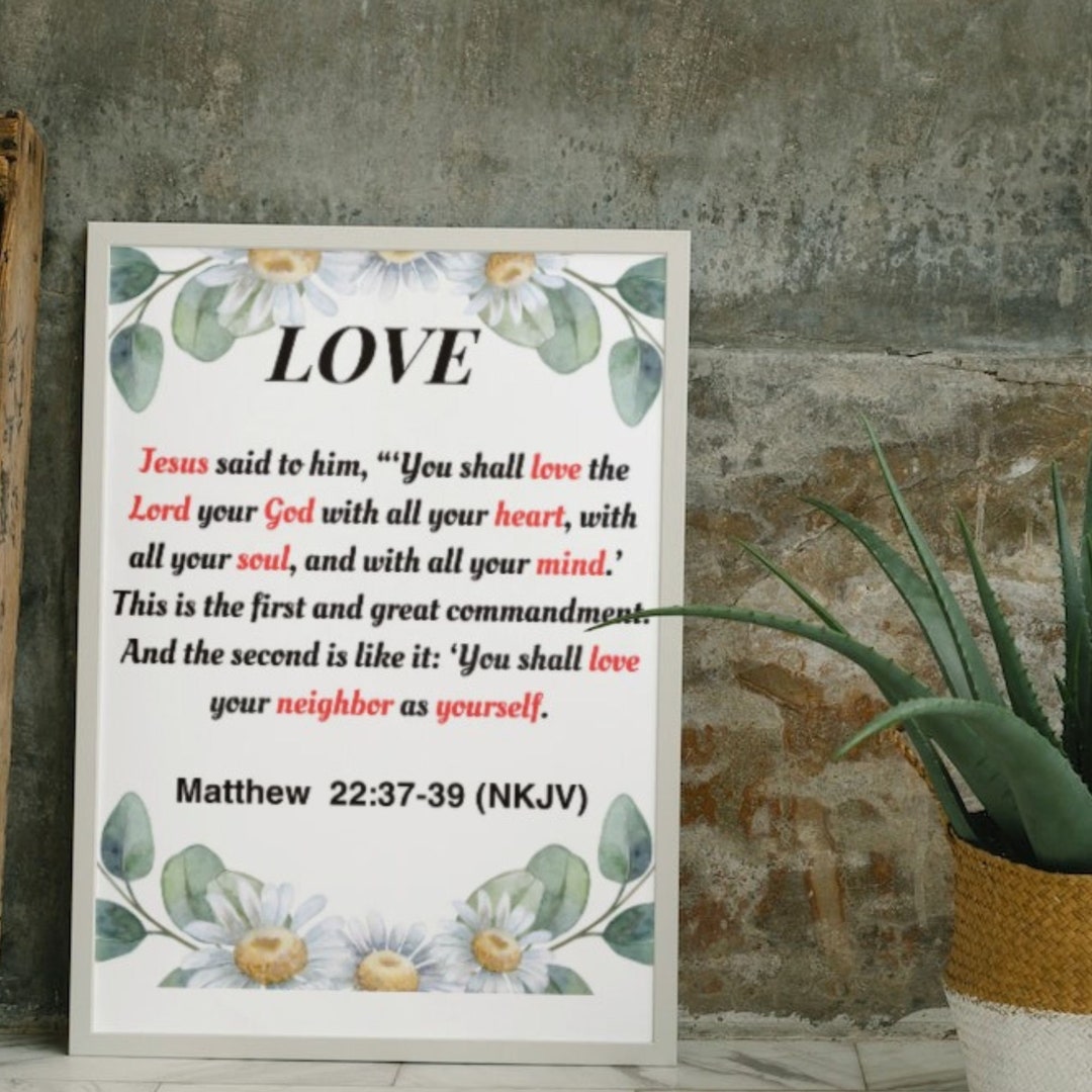 Christian Printable love Bible Verses Reminder Scriptures - Etsy