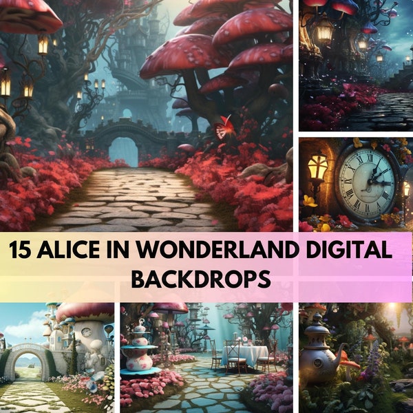 Alice in Wonderland Backdrop - Etsy Australia