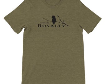 Vissen als royalty | IJsvogel met gordel | Premium uniseks T-shirt