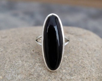 Black Onyx Ring, Women Ring, Wedding Ring, 925 Silver Ring, Gemstone Ring, Handmade Ring, Natural Black Onyx, Lovely Ring, Gift For Women