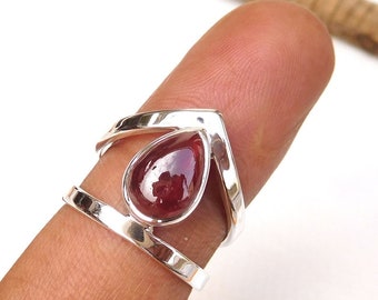 Natural Garnet, Garnet Gemstone Ring, Handmade Ring, 925 Silver Ring, Beautiful Ring, Women Ring, Lovely Ring, Promise Ring, Gift For Women