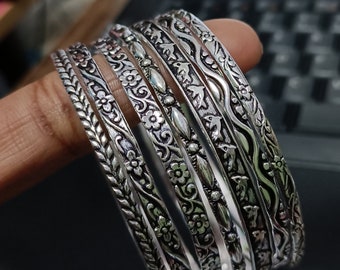 Hinged Bangle Bracelet Sterling Silver