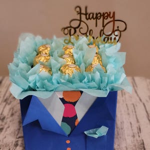 Personalized Ferrero Rocher Chocolate Gift Box: Suit & Tie Style