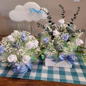 Baby Sock Bouquet, New Mom Hospital Gift, Newborn Essentials Arrangement image 19