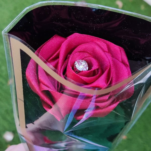 Eternal red ribbon rose. Gifts for Mother's day. Valentine's Day gifts. Birthday gift. Single eternal rose. Red ribbon rose.