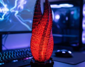 Dead Space Marker LED Lamp | Massive 75cm Obelisk Floor Light | Sci-Fi Horror Decor for Gaming Setup 3D Printed Alien Artifact Streamer Gift