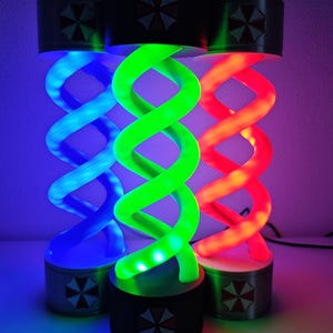 Lámpara LED del Virus T de Resident Evil: luz azul, verde y roja, impresa en 3D, alimentada por USB, decoración hecha por fans, ¡perfecta para jugadores y coleccionistas!