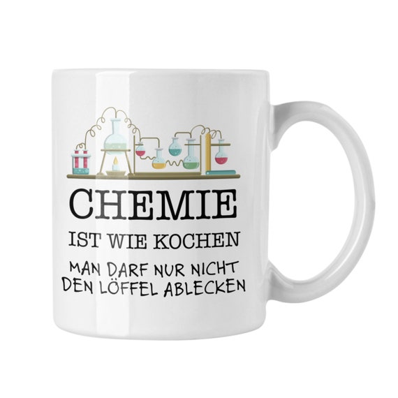 Geschenk lustige Chemie Tasse // Geschenkidee Nerd, Chemiker, Physiker, Laboranten, Naturwissenschaften // Chemie ist wie Kochen
