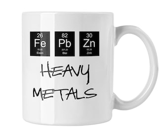 Taza de química divertida // Idea de regalo para nerds, químicos, físicos y científicos // Metales pesados
